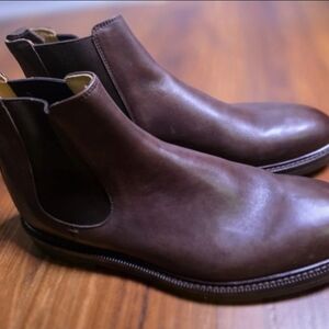 NWOT Brunello Cucinelli Brown Leather Chelsea Boots
